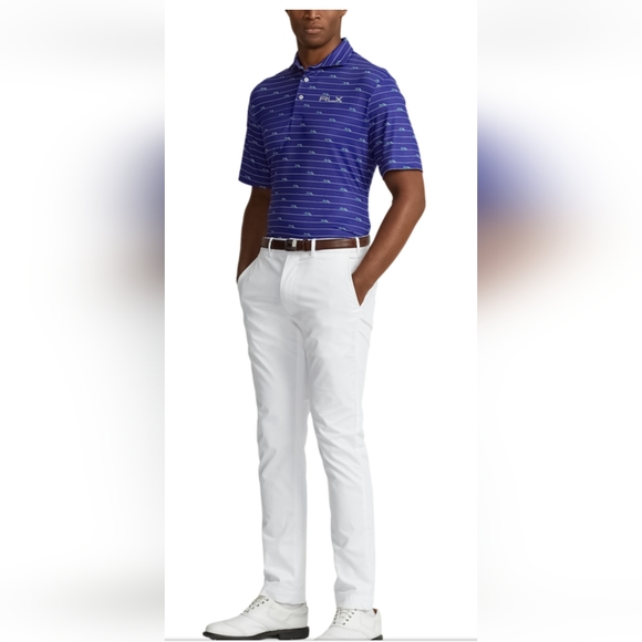 SOLD!!! $115 Ralph Lauren RLX Mens Short sleeve Golf Shirt. Blue.  Med - Picture 2 of 12
